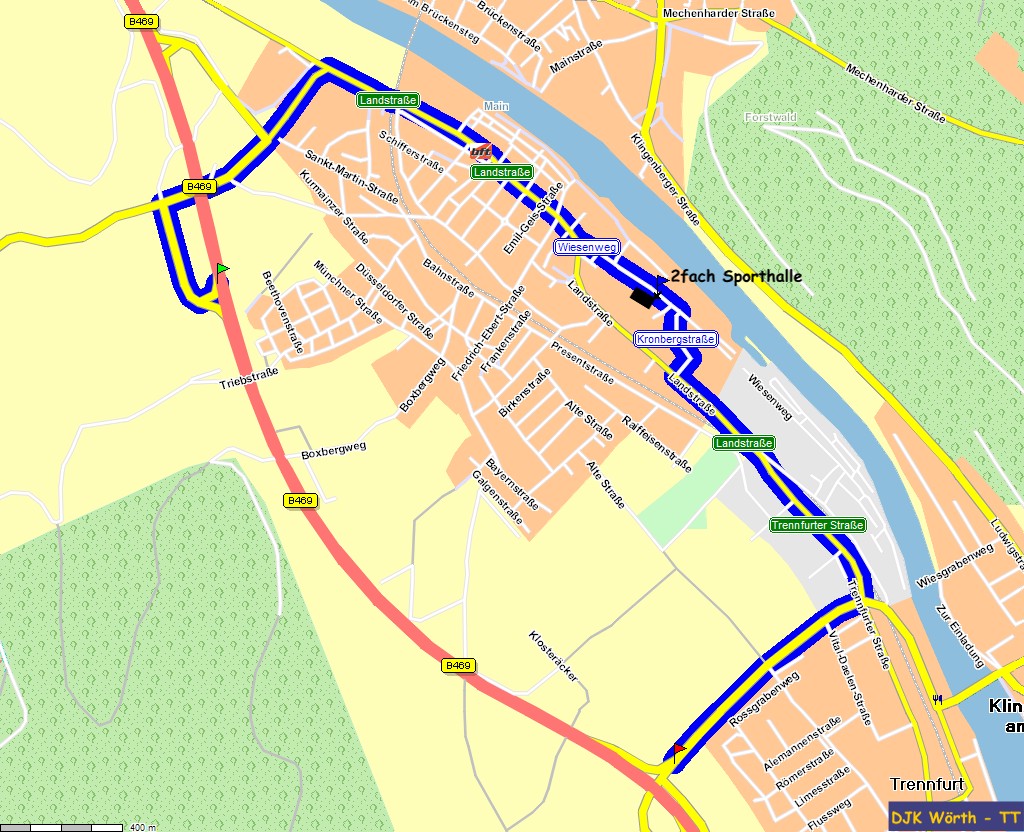 weg zur djk-sporthalle